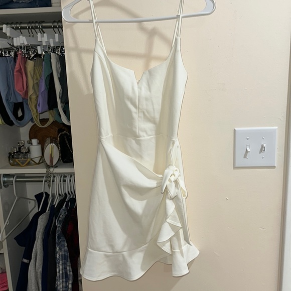 Dresses & Skirts - white wrap mini dress